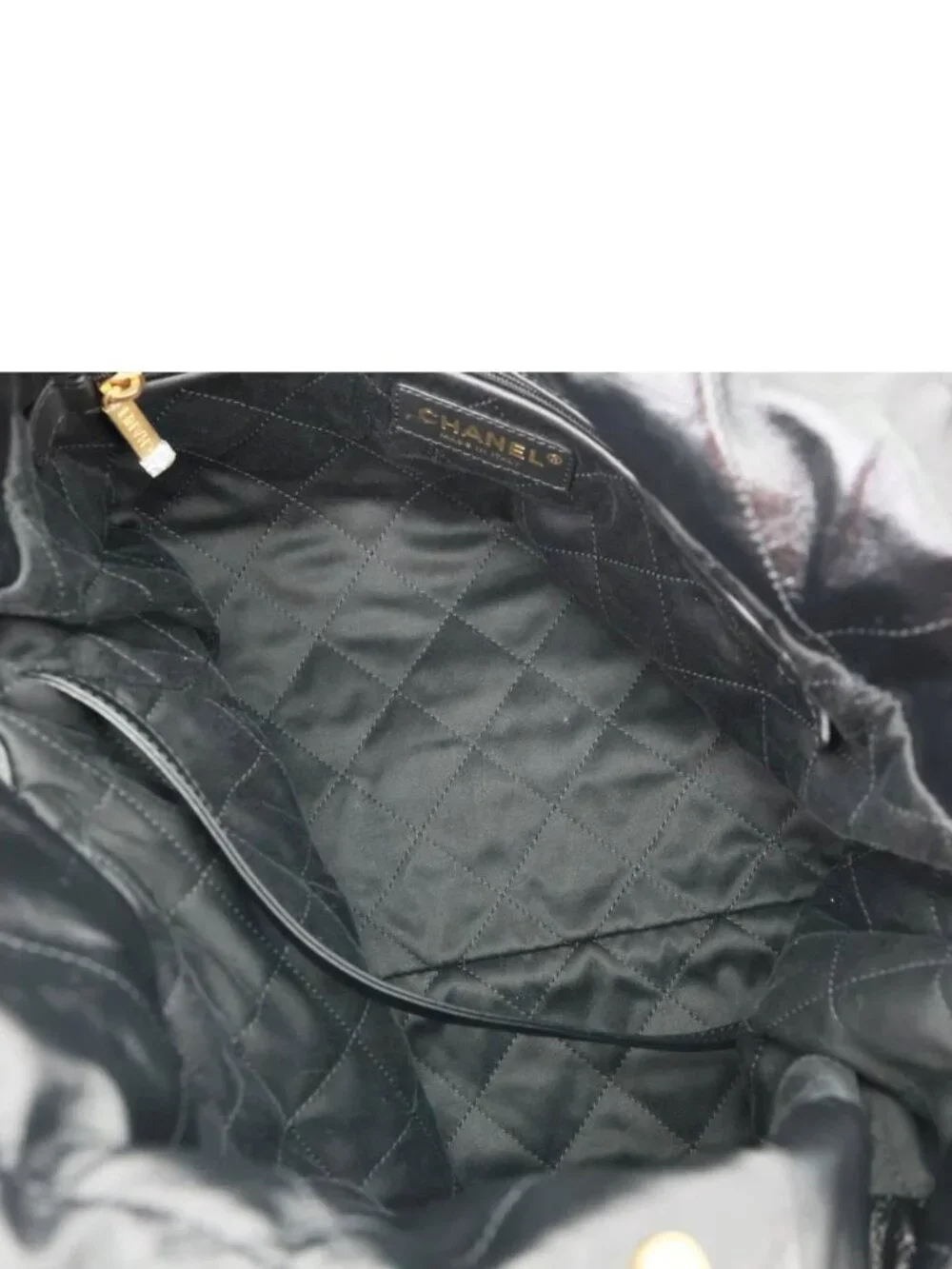 Chanel  22 Large Quilted Calfskin Leather Hobo Bag Black